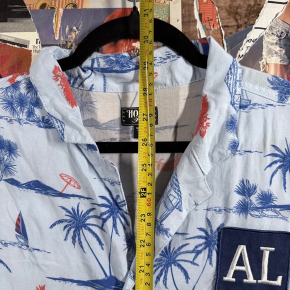 Collector's Home Free AL‎ Alabama Mens Palm Tree Button Down Aloha Shirt - Small - Picture 5 of 7